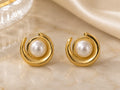 Pearl Halo Stud Earrings