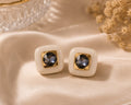 Ivory Crystal Stud Earrings
