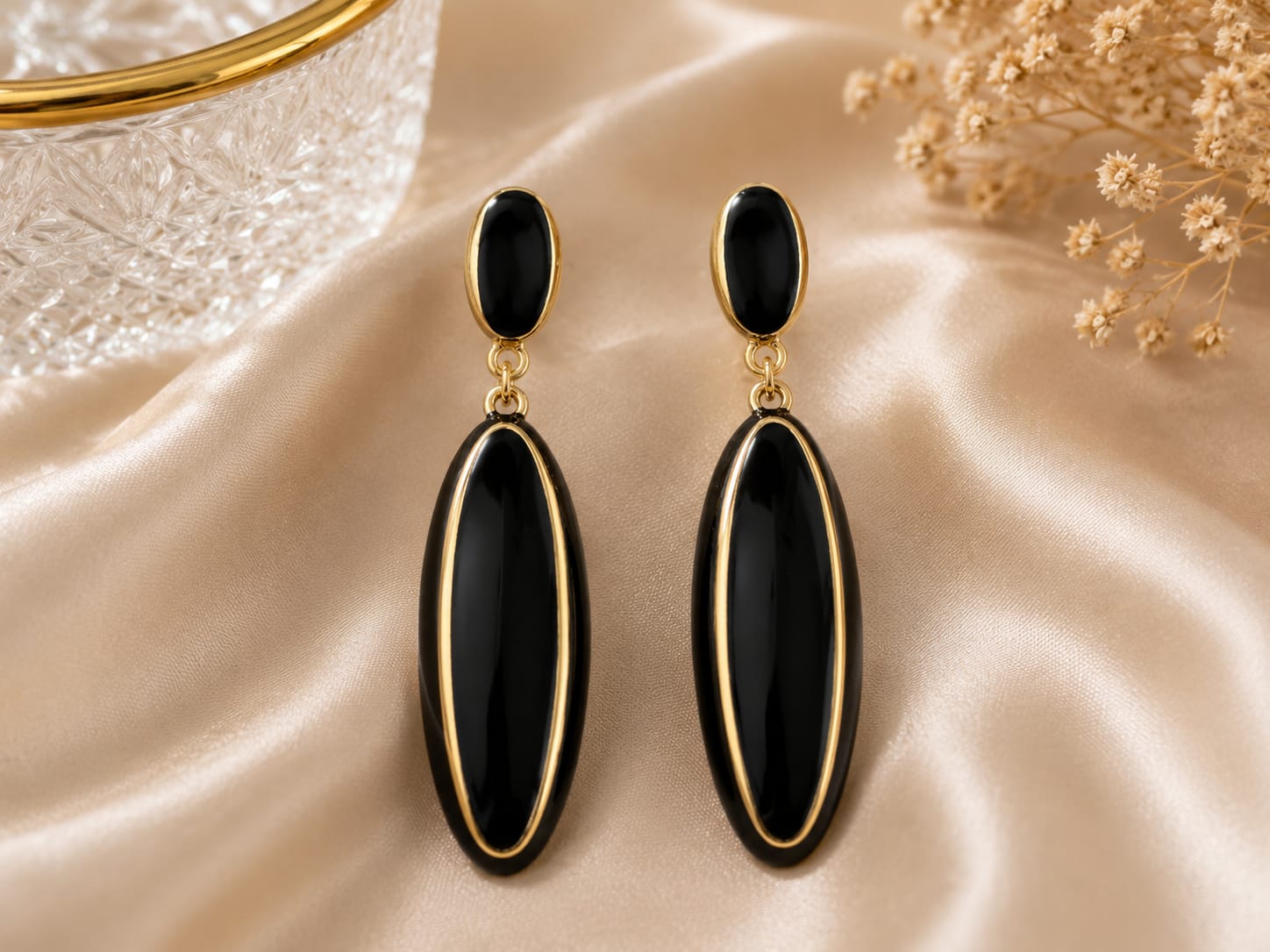Elegant Oval Drop Earrings