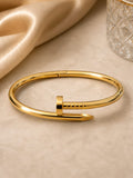 Nail Cuff Gold Bracelet