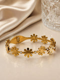 Golden Blossom Crystal Bracelet