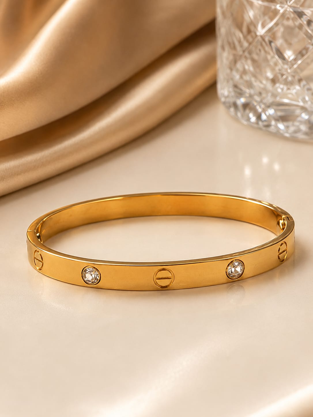 Luxe Crystal Screw Bracelet