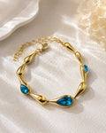 Crystal Drop Gold Bracelet