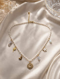 Pearl Charm Heart Necklace