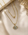 Evil Eye Layered Pendant Necklace