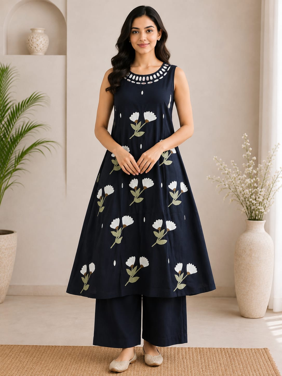 Floral Cotton Suit Set