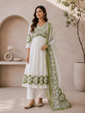 Embroidered Suit Set with Dupatta