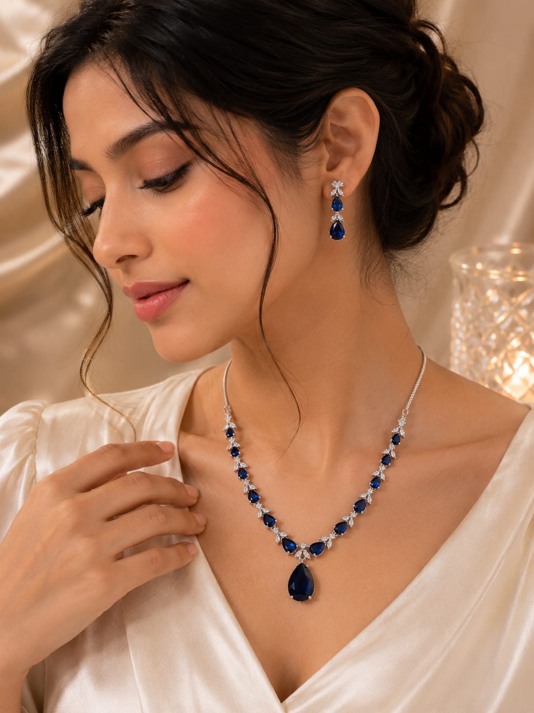 Royal Blue Necklace Set