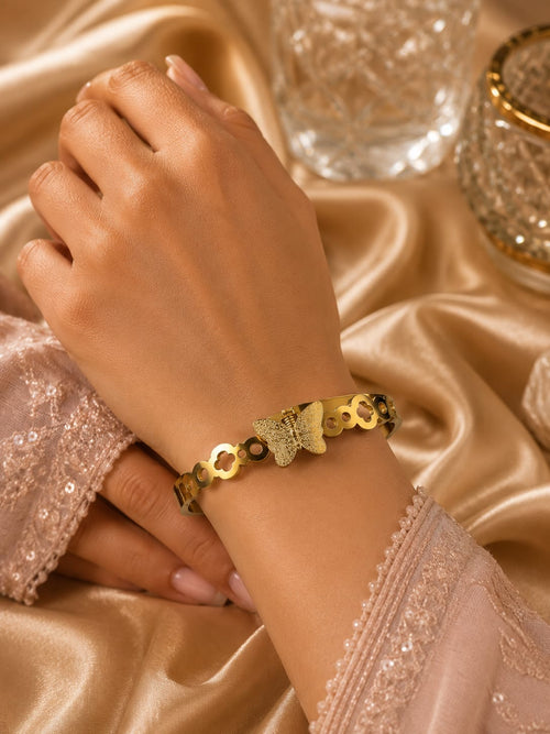 Butterfly Bloom Gold Bracelet
