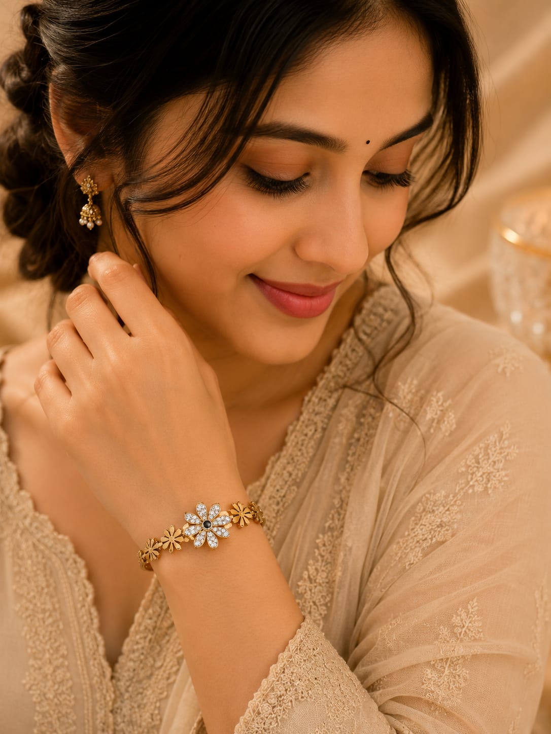 Daisy Bloom Gold Bracelet