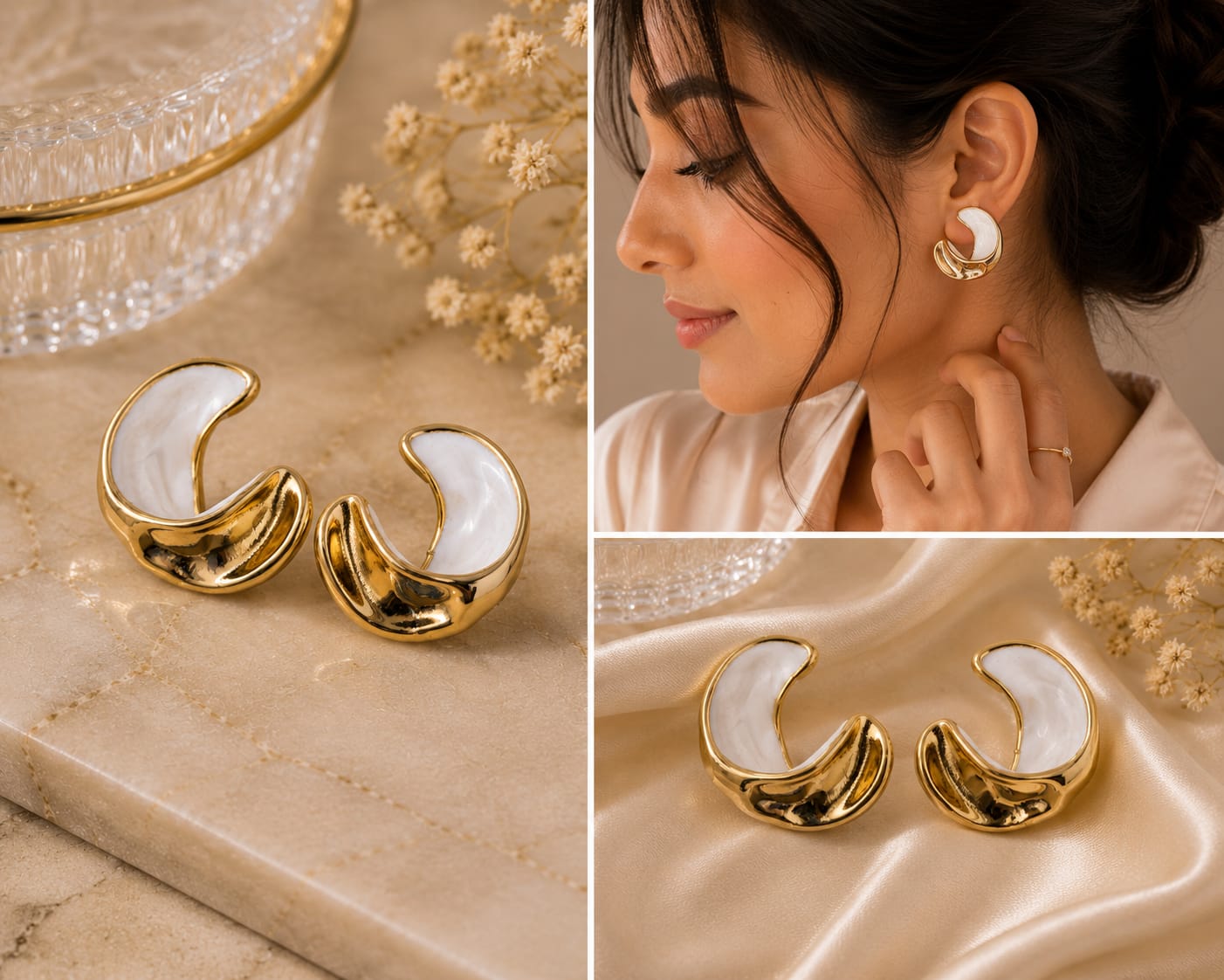 Chunky Gold Open Hoop Earrings