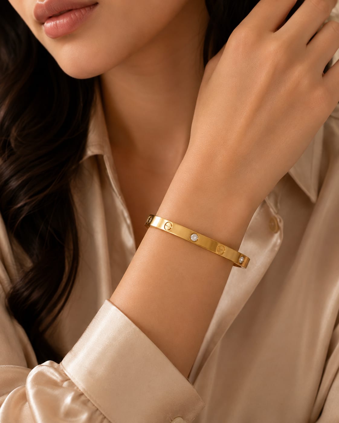 Luxe Crystal Screw Bracelet