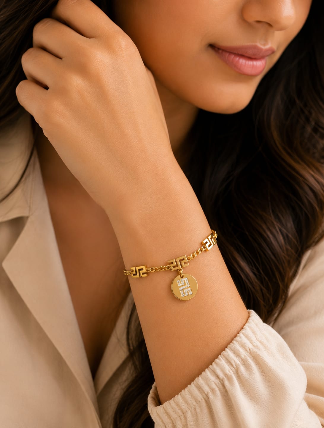 Signature Charm Gold Bracelet