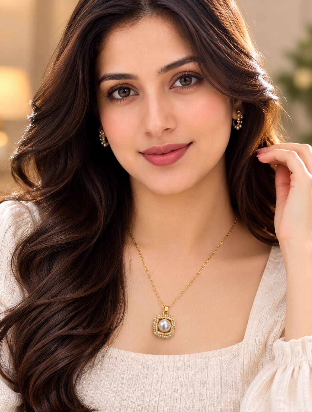 Luna Pearl Pendant Necklace