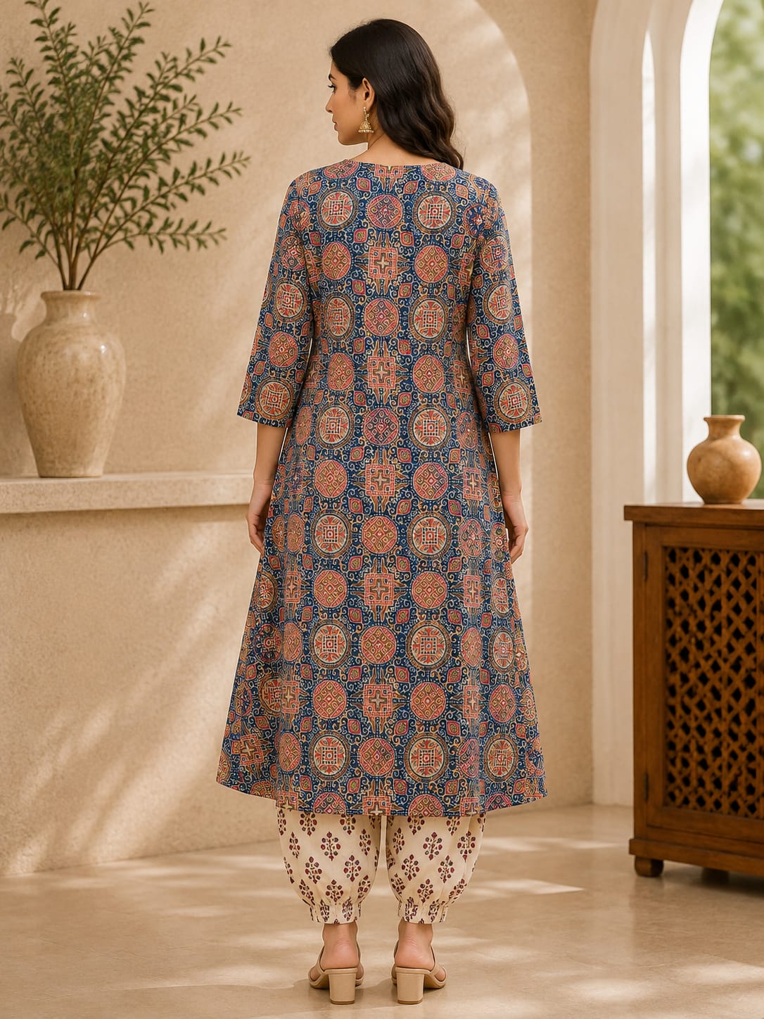 Printed Cotton Suit Set