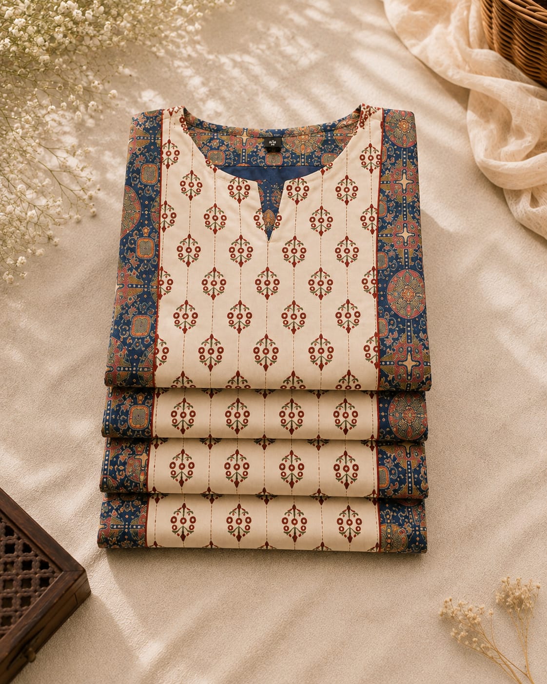 Printed Cotton Suit Set