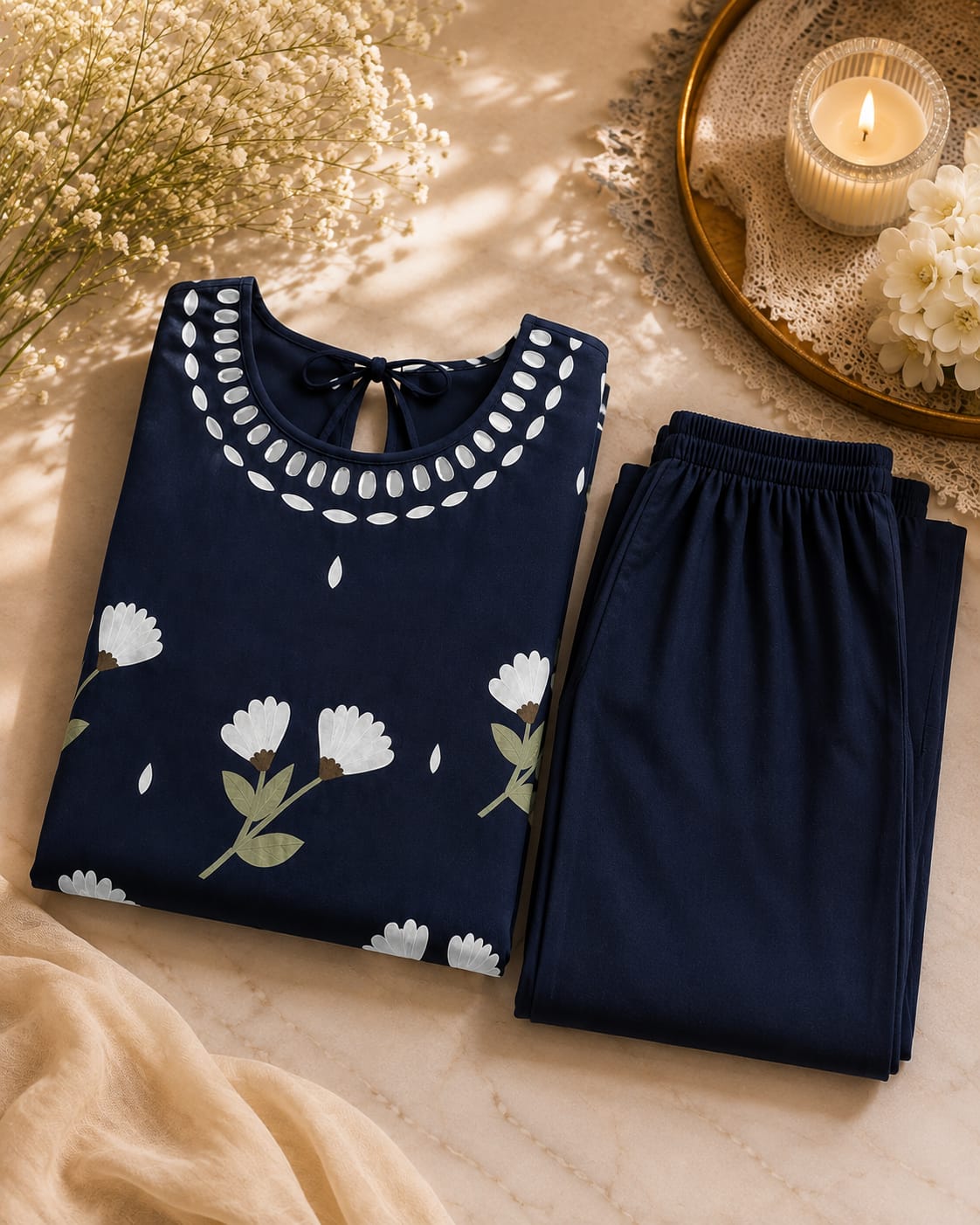 Floral Cotton Suit Set