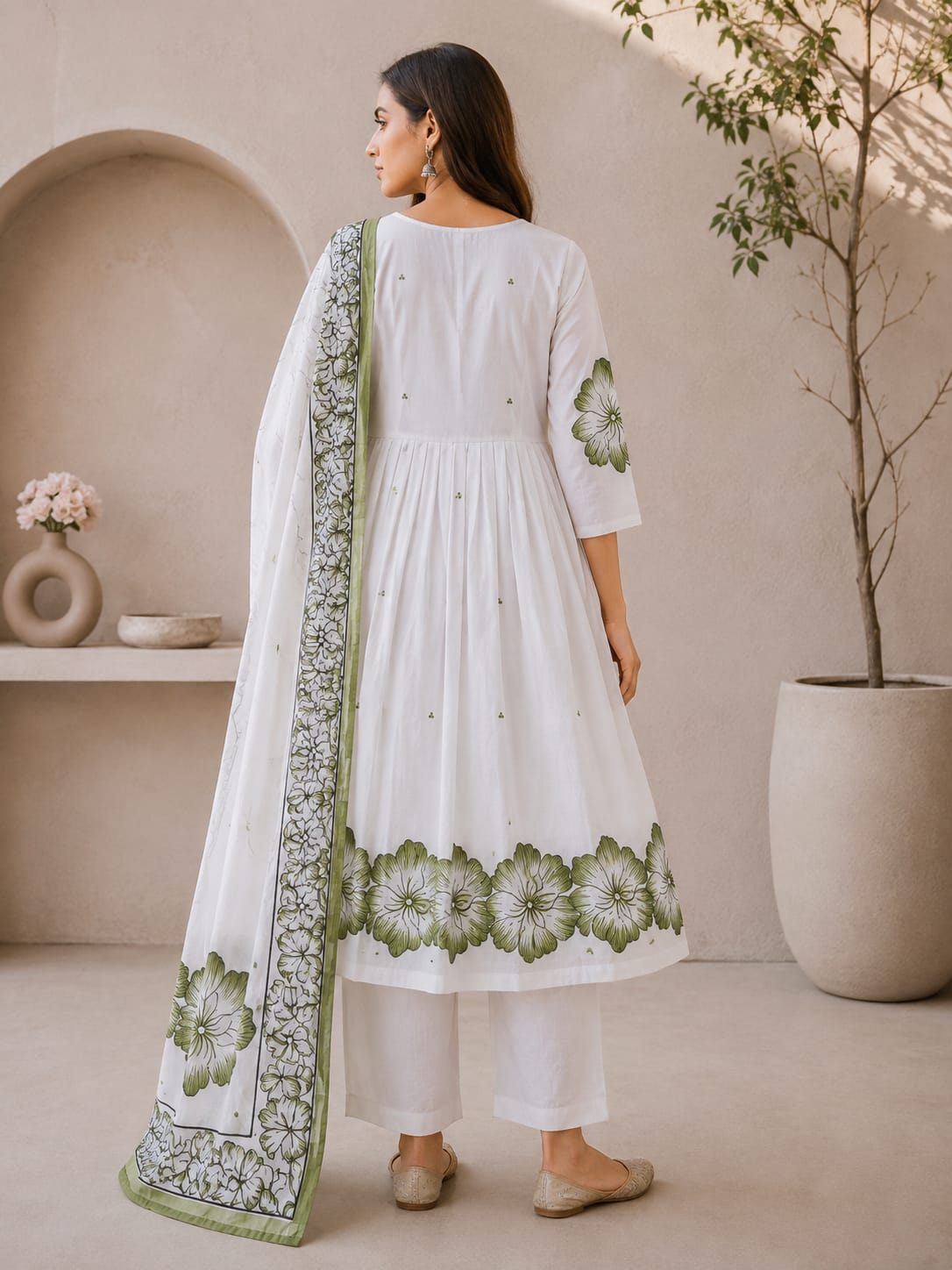 Embroidered Suit Set with Dupatta