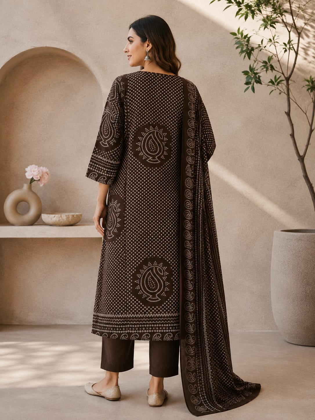 Printed Cotton Suit Set with Dupatta