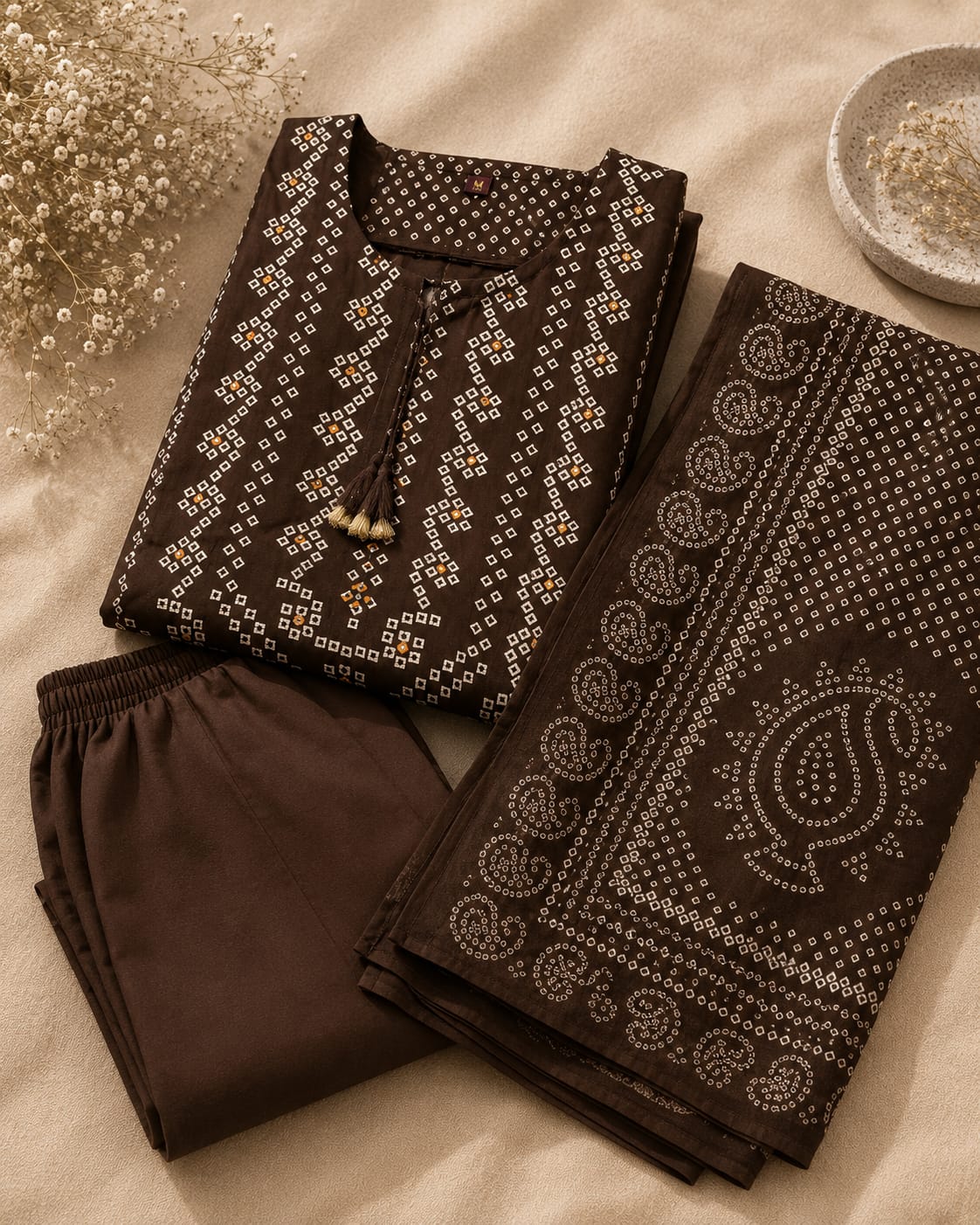 Printed Cotton Suit Set with Dupatta