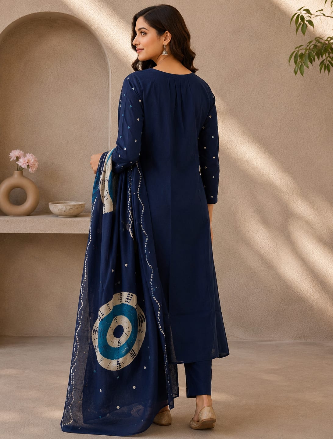 Printed Cotton Suit Set with Dupatta