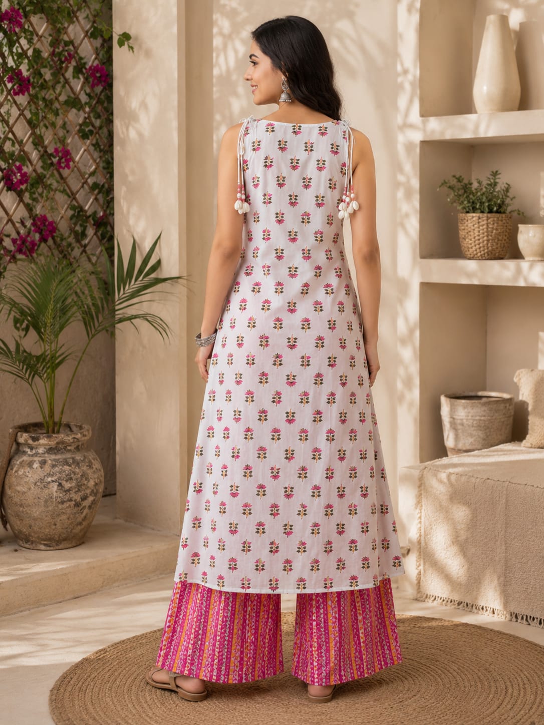 Soft Printed Kurti with Palazzo Set